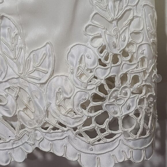 Victor Costa Vintage 70s Dimond White Cutout Shirt - Picture 11 of 11